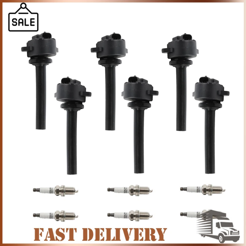 6pcs Ignition Coils UF252+Iridium Spark Plugs 7090 For Honda Passport 2000-2002 - Image 1 of 4