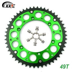 KKE 49T Hybrid Rear Sprocket Fit Kawasaki KX125 KX250 KX250F 2024 KX450F Green - Picture 1 of 12