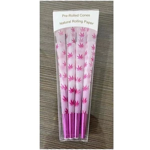 Pink Leaf 8 Pack Pre-roll Cones - Pre Rolled Rolling Paper - Picture 1 of 1