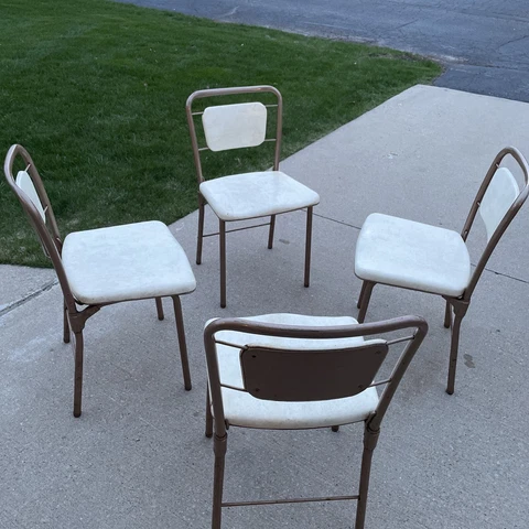 Set of 4 Vintage Cosco Hamilton Stylaire Chairs | Model 64-FD mid century modern Cover
