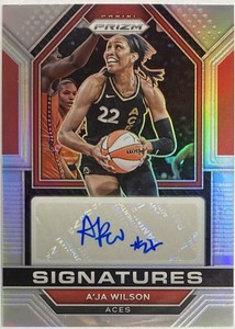 2023 Panini Prizm WNBA Signatures Prizms Silver #4 A'ja Wilson Auto 