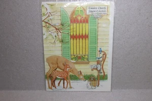 NEW COUNTRY CHURCH ADVENT CALENDAR w/ NATIVITY STORY 1980 - Picture 1 of 1