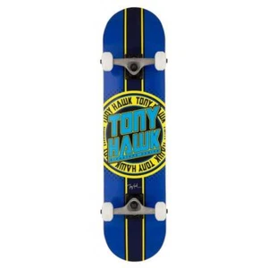Tony Hawk SS 180+ Factory Complete Skateboard Badge Logo Blue/Yellow 7.5" Wide - Picture 1 of 4