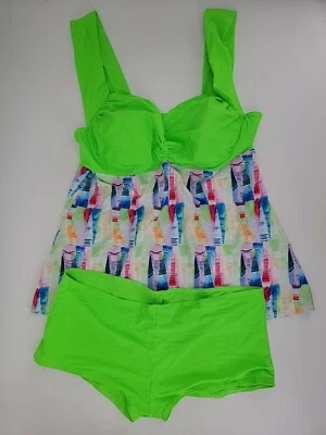 Womens Bathing Suit Tank Top And Bottoms Padded Size 4XL - Image 1 of 4