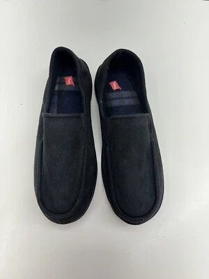 Zapatos sin cordones de mocasín de espuma viscoelástica negros Hanes para hombre talla mediana 8-9 Foto 1 de 4