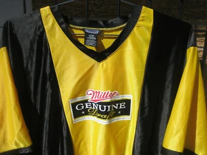 new (XL) MILLER GENUINE DRAFT lite Beer SOCCER JERSEY futbol football poly - Picture 1 of 12
