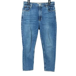 Guess Mom Jeans High Rise Damen 31x27 Med Wash Denim Ankle Style Cropped Hose - Bild 1 von 15