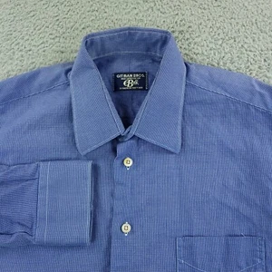 Gitman Bros Dress Shirt Mens 16 1/2 Blue Made in USA for Belk Business Office - Picture 1 of 15