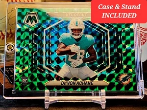 2023 De'Von Achane NOVATO Panini Mosaico NFL Debut VERDE REACTIVO RC 312 Delfines - Imagen 1 de 10