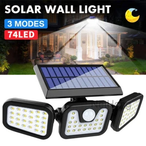 74 LED Lámpara Solar Lámpara Solar Exterior Inundador Sensor Foco Con Detector de Movimiento - Imagen 1 de 16