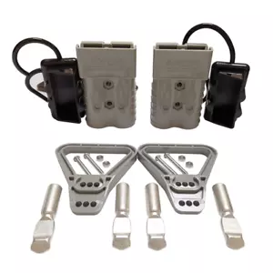 Kit 350 Amp 2Pcs Connectors Plugs 350A Quick Connect Disconnect 600 V+ 2 Pcs 350 - Picture 1 of 9