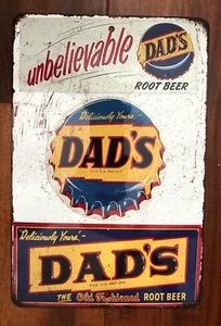 Dad's Root Beer Vintage Destressed Style Blechschild Bar 12” x 8” - NEU - Bild 1 von 2