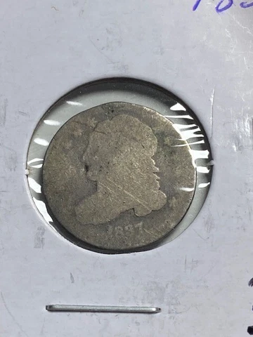 1837 Capped Bust Dime, Early Type Coin, 99c shipping Cover