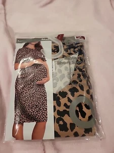 Time and Tru NEW Woman's SS Semi fitted Maternity Dress size SMALL~(dark) animal - Picture 1 of 5