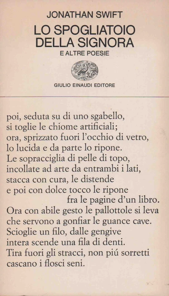 SWIFT Jonathan, Lo spogliatoio della signora e altre poesie - Immagine 1 di 1