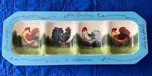 Susan Wignet Designer Rooster Sectioned Serving Platter Certified International - Picture 1 of 13