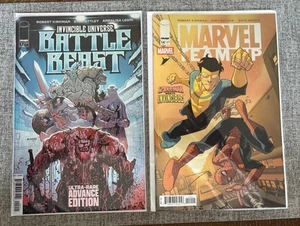 Marvel Team Up #14 Foil & Invincible Universe: Battle Beast Ultra Raro Avance - Imagen 1 de 1