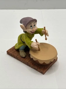 Enesco Dopey Snow White & The Seven Dwarfs Disney Figure 65th Anniversary Drum - Picture 1 of 5
