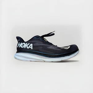 Hoka One One Clifton 9 Men’s Size 11.5 2E Black White Running Shoes - Picture 1 of 8