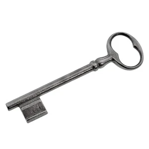 Iron Key with Shaped Flag 4⅝" - Antique Key Vintage Key Clean Example - ref.k572 - Picture 1 of 6