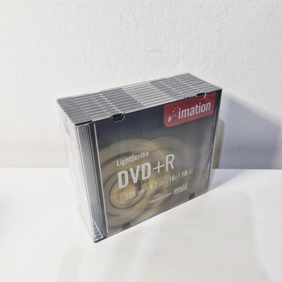 LIGHTSCRIBE IMATION DVD+R 10 Pack  16x10 4.7 gb with slim jewel cases - Image 1 of 4