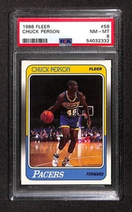 1988 Fleer #58 CHUCK PERSON PSA 8 NM-MT 54032332 - Picture 1 of 2