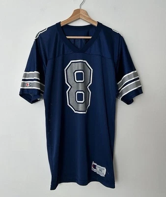 Camiseta De Colección Años 90 Campeón Dallas Cowboys Troy Aikman NFL Azul Para Hombre Talla 40 Foto 1 de 4