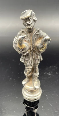 "Gänsemännchen"  Petschaft  Pfeifenstopfer?  BRONZE versilbert Miniaturansicht - Bild 1 von 4