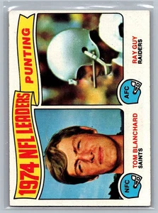 1975 Topps #6 1974 NFL Punting Tom Blanchard Ray Guy LL Oakland Raiders - Picture 1 of 2