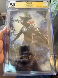 CGC 9.8 SS Aquaman #35 DC Variante de Lámina Manta Negra Firmada Todd Mcfarlane - Imagen 1 de 10