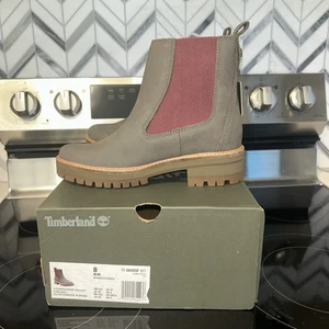 Timberland Courmayeur Valley mittelhoher Damen-Chelsea-Boot braun Leder Größe 8 neu!! - Bild 1 von 7