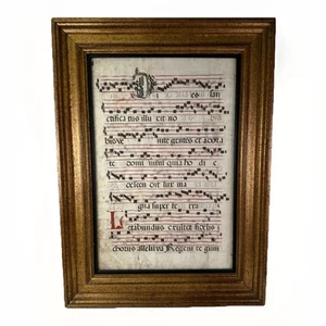 Original Antique 15-16th Century Italian Gradual Music Sheet on Vellum Parchment - Picture 1 of 8