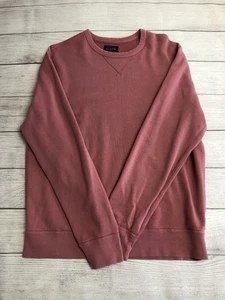 J Crew Sweatshirt Herren Large rosa stückgefärbt Rundhalsausschnitt V-Kerbe 100 % Baumwolle - Bild 1 von 6