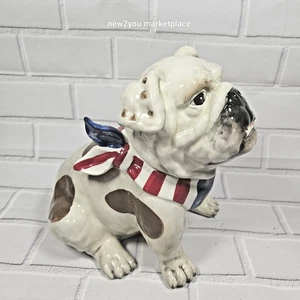 Blue Sky Bulldogge Keksdose STARS AND STRIPES FOREVER Keramik oder eine Hundeleckerli Dose - Bild 1 von 10