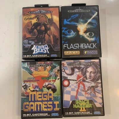 Sega Mega Drive PAL  Space Harrier II Altered Beast Flashback REGION FREE Tested - Image 1 of 4