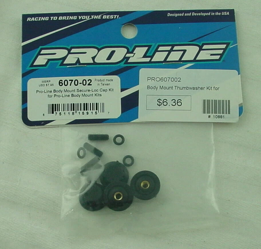 Pro-Line Body Mount Secure-Loc Cap Kit for Pro-Line Body Mounts PRO6070-02 - Image 1 of 1