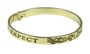 4031227 Expect Miracles Hinged Bangle Bracelet Miracle Happens Pray For Blessing - Picture 1 of 2