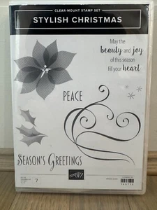 Stampin Up RARO Elegante Juego de Sellos de Montaje de Goma de Navidad - Vacaciones - Imagen 1 de 3