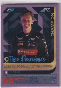 Topps F1 Turbo Attax 2024 Formula 1 Nº 128 Theo Pourchaire Champion Rosa Paralelo - Imagen 1 de 1