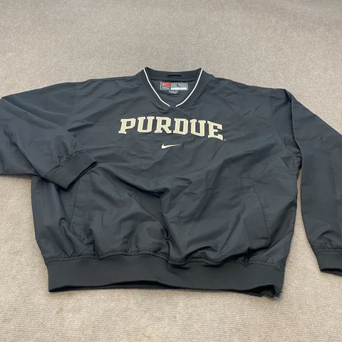 Vintage Nike Purdue Boilermakers Jacket Windbreaker Pullover Adult Large Mens Cover