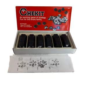 CheKit Domino Piastrelle Gioco da Tavolo Emozionante Strategia Vintage 1985 Manuale Completo Rosso - Foto 1 di 7
