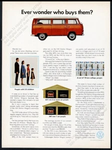 1969 VW Bus photo Who Buys Them Volkswagen vintage print ad - Picture 1 of 7