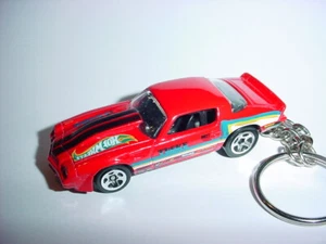HOT 3D RED CHEVROLET CAMARO Z28 CUSTOM KEYCHAIN key keyring 81 muscle Hot Wheels - Picture 1 of 2