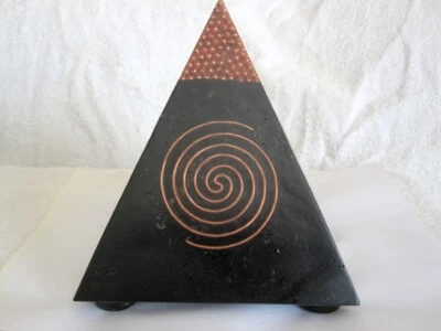 Large Orgone Pyramid BLACK SUN w/ Schumann 7.83hz 5G EMF Radiation Protection