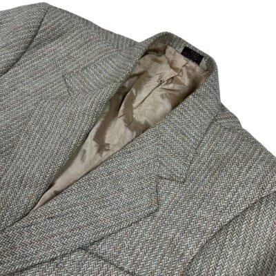 Blazer de Colección Arnold Palmer Para Hombre Tweed 2 Botones Marrón Espiga • 43R Foto 1 de 4