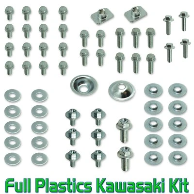 Kit de pernos de carrocería de plástico completo KXF 250 450 Kawasaki KX250F KX450F guardabarros asiento Foto 1 de 4