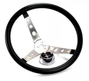 Mustang Steering Wheel Grant Black Foam 1965 66 67 68 69 70 71 72 73 - Picture 1 of 1