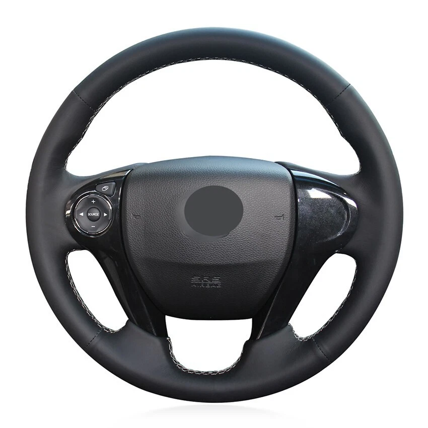 Cubierta de volante de cuero napa cosida a mano para Honda Accord 9 / Crosstour 2013 Foto 1 de 4