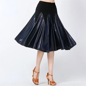 Damen Tanz Rock Tanzkleidung Swing Tango Latein Rumba Salsa Ballsaal Rock glänzend - Bild 1 von 16