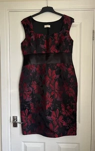 Kaliko Floral Sleeveless Square Neck Straight Pencil Dress Knee Length Size 16 - Picture 1 of 3